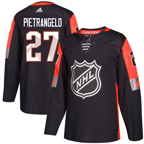 Adidas Blues #27 Alex Pietrangelo Black 2018 All-Star Central Division Authentic Stitched NHL Jersey